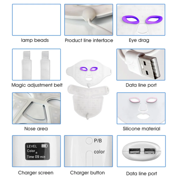 Multi-Wavelength Light Therapy Mask for Face and Neck Care - Image 4