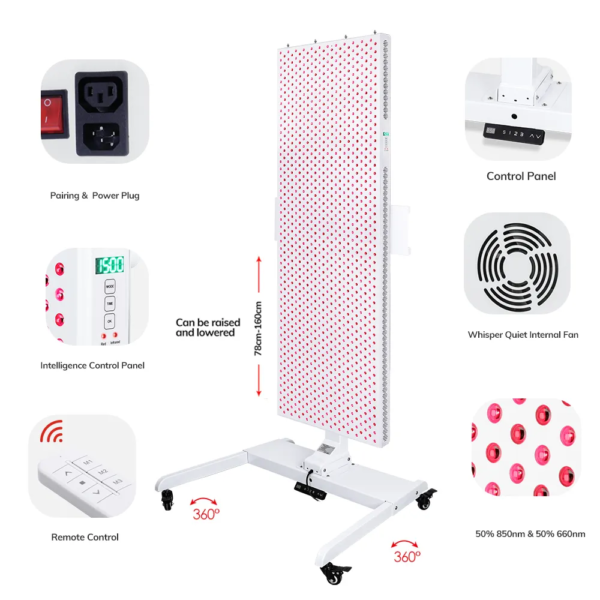 Red Light Full Body Therapy Panel RD6000 for Wellness and Recovery - Image 7